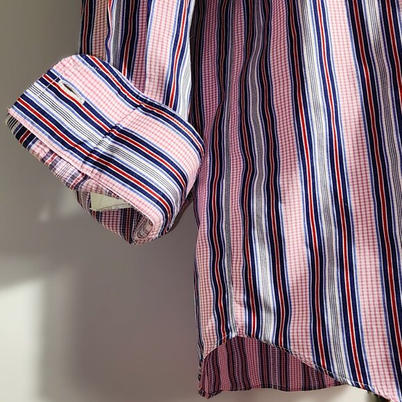 Men's Tailored Striped Shirt By Maxwell Clothiers, Hong Kong, Colors POP! - Picture 6 of 9